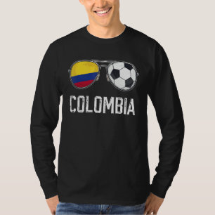 T-shirt Drapeau Colombie & Football Sunglass Colombien Fan