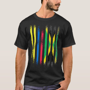 T-shirt Drapeau Colombie Jamaïque Gros Pays Drapeaux Pays
