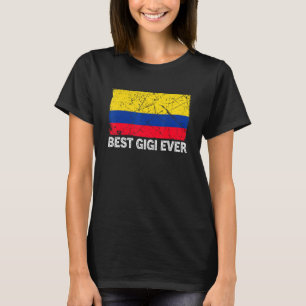 T-shirt Drapeau Colombie Rétro Meilleur Gigi Jour des Mère
