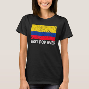 T-shirt Drapeau Colombie Rétro Meilleure pop jamais Fête d