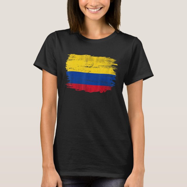 T-shirt Drapeau Colombie vintage pour la Colombie (Devant)