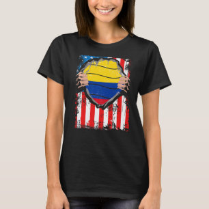 T-shirt Drapeau colombien américain du patriote grandissan