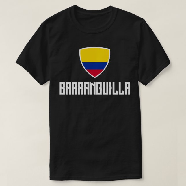 T-shirt Drapeau Colombien Barranquilla Racines Patrimoine  (Design devant)