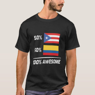 T-shirt Drapeau colombien portoricain Porto Rico Colombie