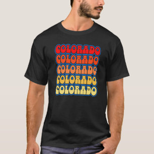 T-shirt Drapeau Colorado Typographie Vintage les années 70