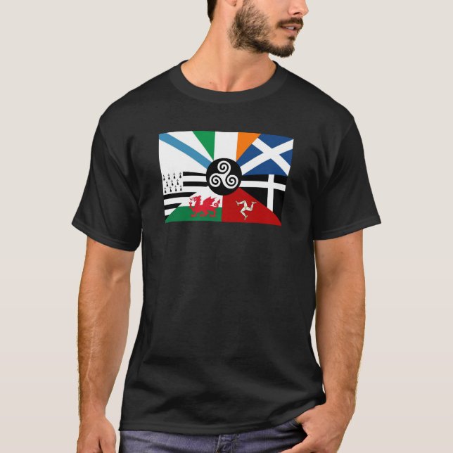 T-shirt Drapeau combiné de 7 nations celtes (Devant)