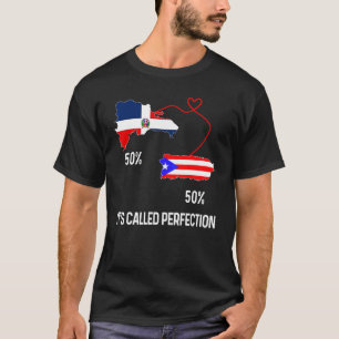 T-shirt Drapeau Combiné de la Carte de la République Domin