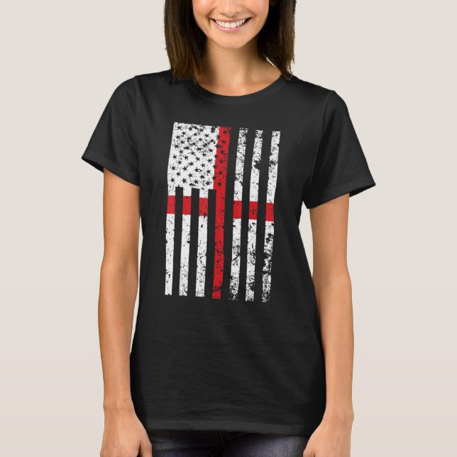 T-shirt Drapeau combiné des États-Unis d'Angleterre (Devant)