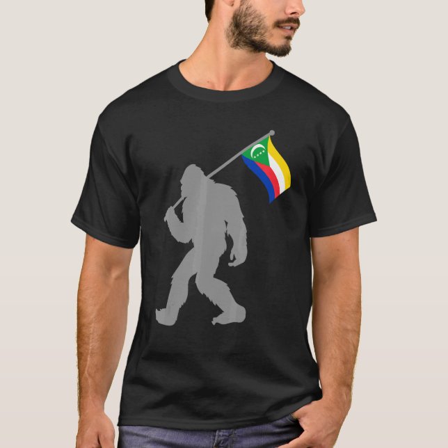 T-shirt Drapeau Comores Ou Comorien Du Drapeau Comores (Devant)