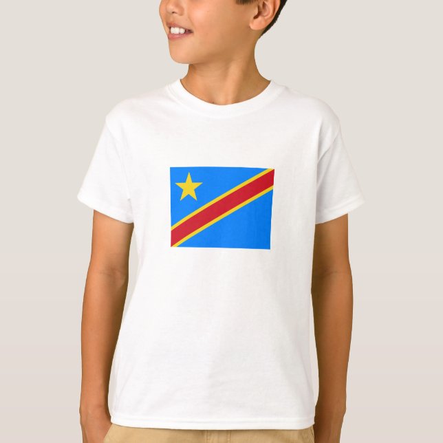 T-shirt Drapeau Congo Kinshasa (Devant)