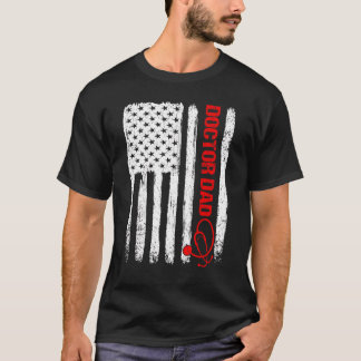 T-shirt Drapeau Cool américain Drapeau Fête des pères Drap