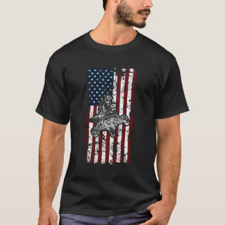 T-shirt Drapeau cool Atv Four Wheeler Quad Bike Usa