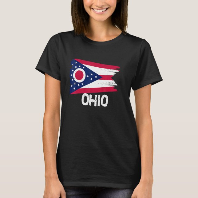 T-shirt Drapeau cool de l'Ohio (Devant)
