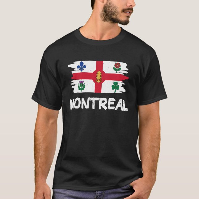 T-shirt Drapeau cool de Montréal (Devant)