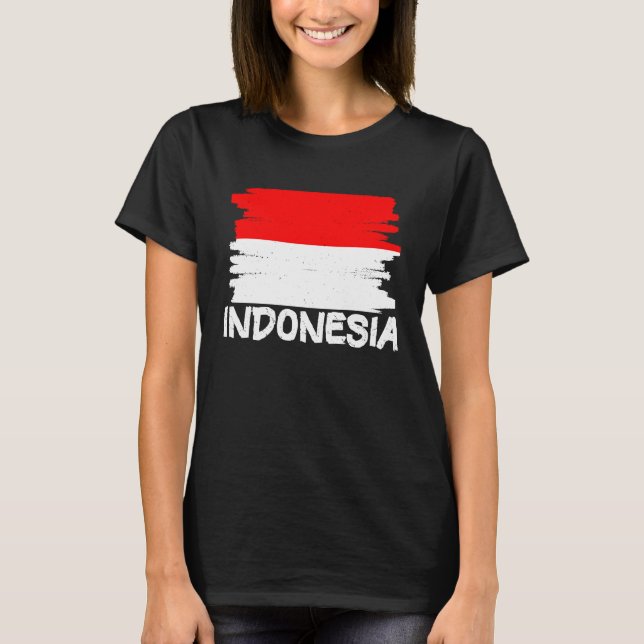 T-shirt Drapeau Cool d'Indonésie (Devant)
