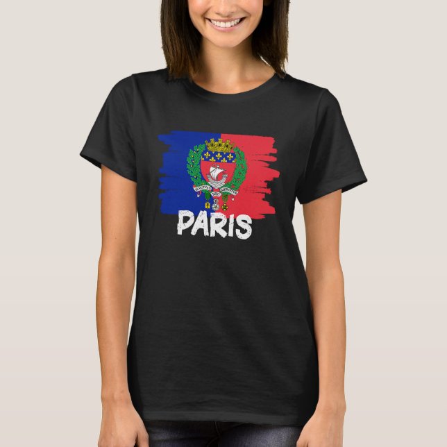 T-shirt Drapeau cool Paris (Devant)
