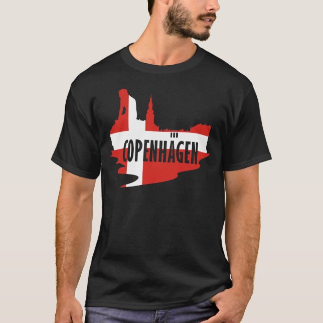 T-shirt Drapeau Copenhague (Devant)