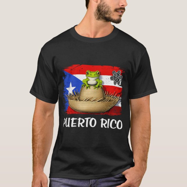 T-shirt Drapeau Coqui de Porto Rico (Devant)