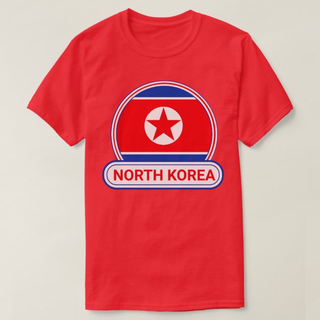 T-shirt Drapeau Corée du Nord (Design devant)