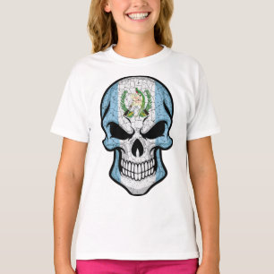 T-shirt Drapeau crâne souriant du Guatemala
