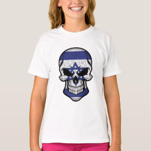 T-shirt Drapeau crânien souriant d'Israël