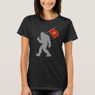 T-shirt Drapeau Crna Gora Ou Montenegrien Sur Drapeau Mont