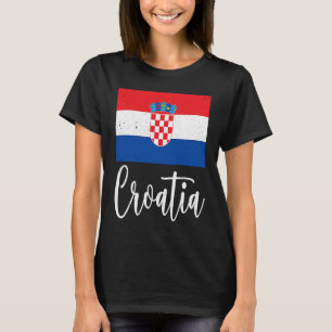 T-shirt Drapeau croate Croatie Patrimoine Racines croates