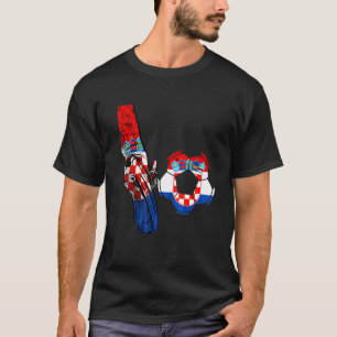 T-shirt Drapeau Croate Football Croate Kick Croat
