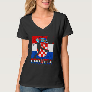 T-shirt Drapeau croate Hrvatska Soccer Team Racines croate
