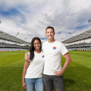 T-shirt Drapeau Croate Minimaliste Avec Texte
