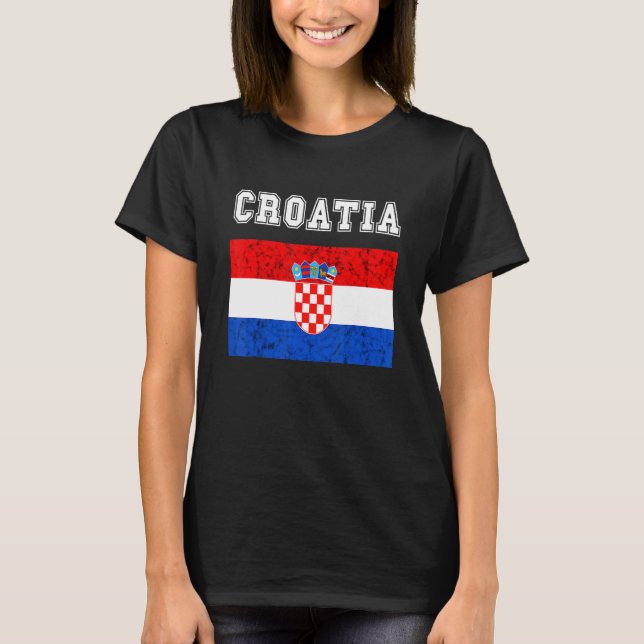 T-shirt Drapeau croate Pride Croatie racine croate (Devant)