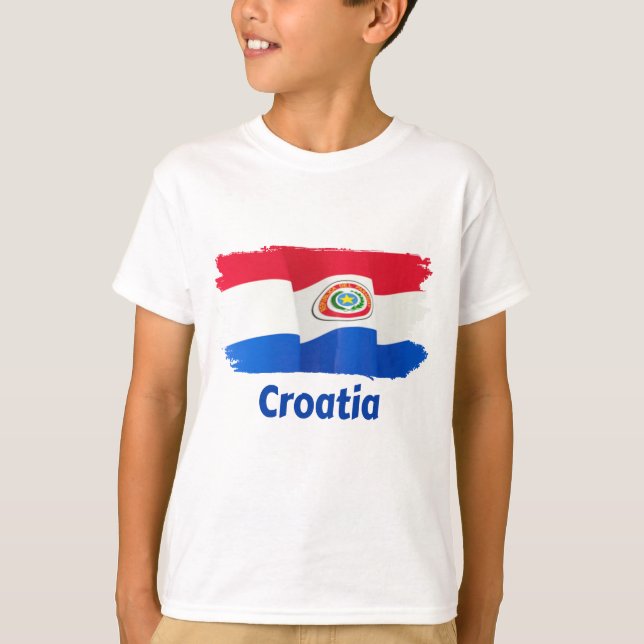 T-shirt Drapeau Croatie (Devant)