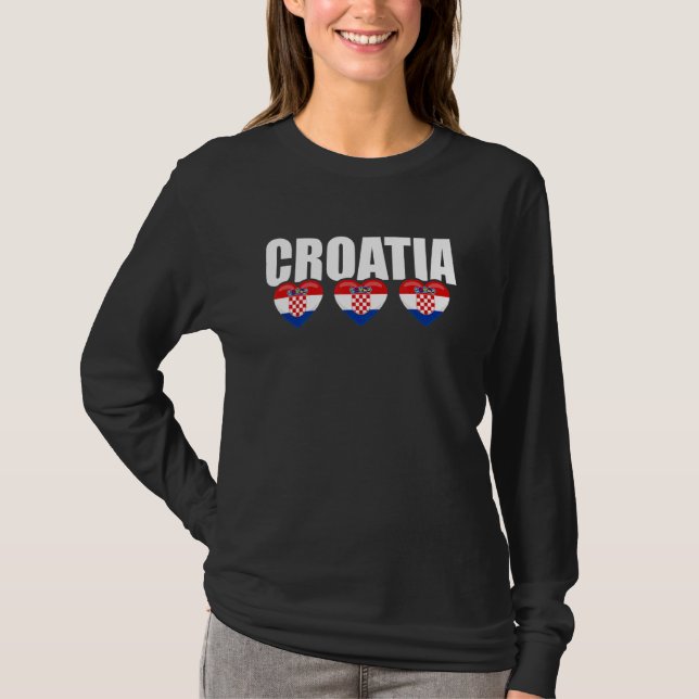 T-shirt Drapeau Croatie Hrvatska Croate (Devant)