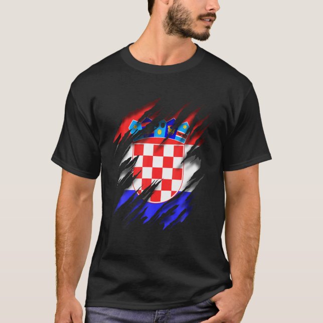 T-shirt Drapeau Croatie Hrvatska Lovers (Devant)