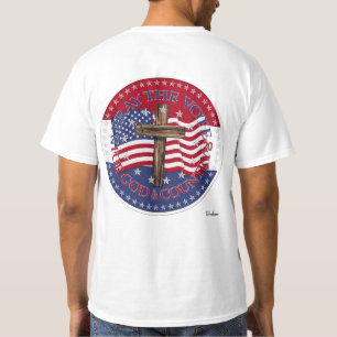 T-shirt Drapeau croisé 2020 Priez pour le vote pour Dieu e