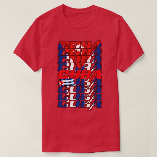 T-shirt Drapeau Cuba (Design devant)