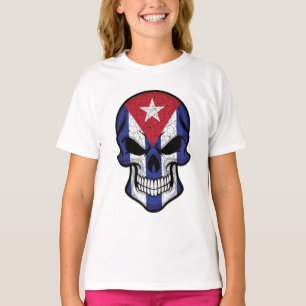 T-shirt Drapeau Cuba Crâne Souriant