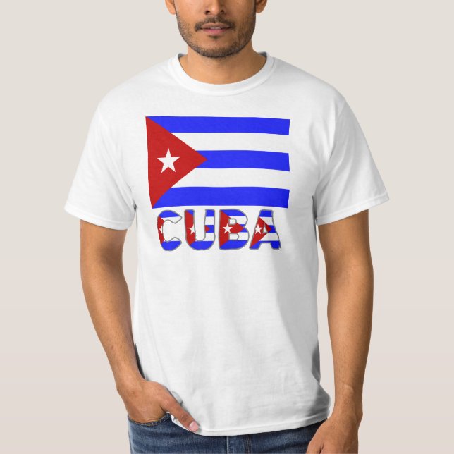T-shirt Drapeau Cuba - Lumière Word (Devant)