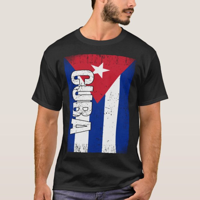 T-shirt Drapeau cubain (Devant)