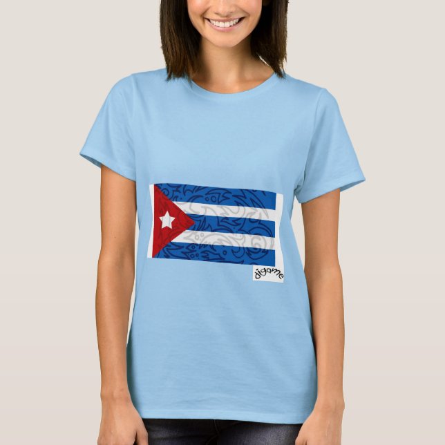T-shirt Drapeau cubain (Devant)
