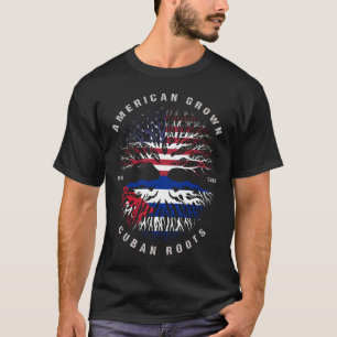 T-shirt Drapeau cubain américain cultive racines cubaines