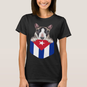 T-shirt Drapeau cubain Chien minuscule de Terrier en poche