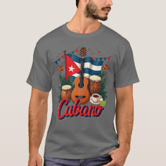 T-shirt Drapeau cubain Cuba Mois du patrimoine national hi