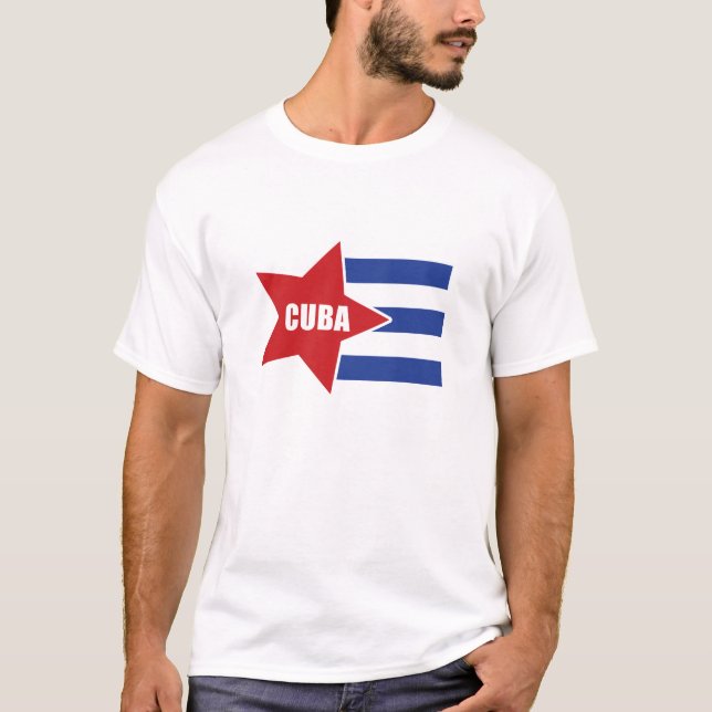T-shirt Drapeau cubain de style (Devant)