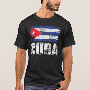 T-shirt Drapeau cubain Drapeau cubain Tee Camiseta
