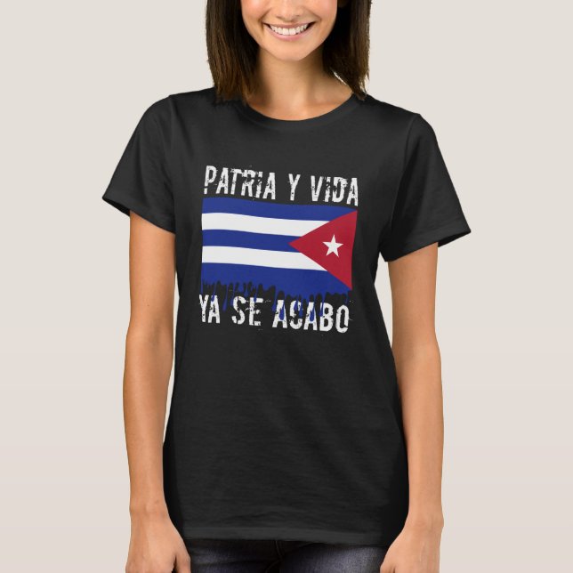 T-shirt Drapeau cubain en fusion YA SE ACABO À CUBA (Devant)