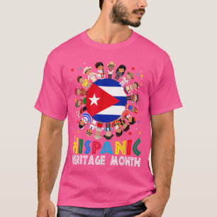 T-shirt Drapeau Cubain Patrimoine Hispanique Cuba Garçon F