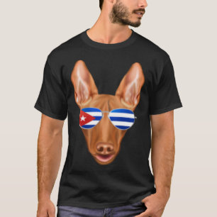 T-shirt Drapeau cubain Pharaon Hound Dog Cuba Pocket