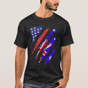 T-shirt Drapeau cultivé australo-américain Mois du patrimo