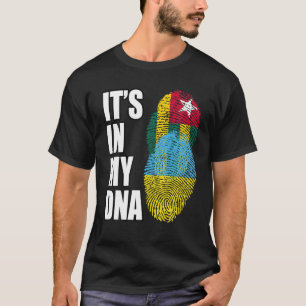 T-shirt Drapeau D'ADN Du Patrimoine Togolais Et Ukrainien